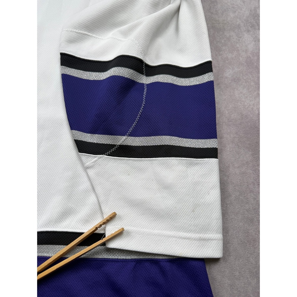 VTG LA Kings Pro Player NHL Hockey Jersey White Purple Mens L 90s Y2K Embroidery - Picture 14 of 16
